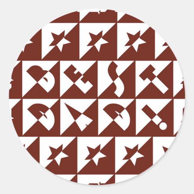 Adesivo Redondo Melhor texto selvagem do Pai em vermelho (Frente)