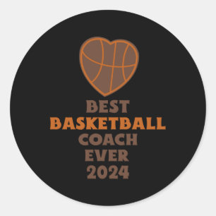 Adesivo Redondo Melhor treinador de basquete 2024 1