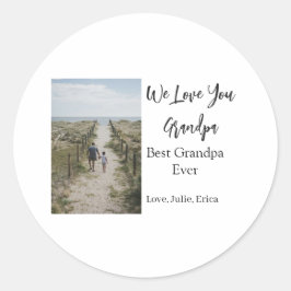 Adesivo Redondo melhor vovô de todos os avós com fotos clássicas