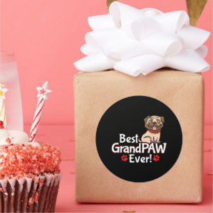 Adesivo Redondo Melhor Vovô GrandPAW Nunca