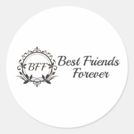 Adesivo Redondo Melhores amigos para sempre