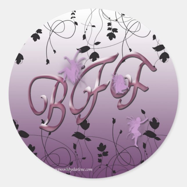 Adesivo Redondo Melhores amigos para sempre (Frente)