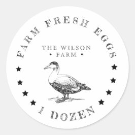Adesivo Redondo melhores estrelas de fazenda pato Vara de ovo Vinh