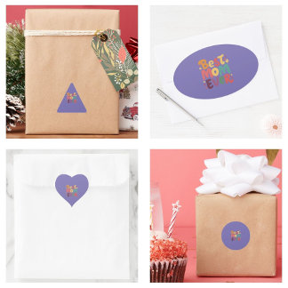 Adesivo Redondo Melhores Mães de Todos os Tempos Corações e Estrel