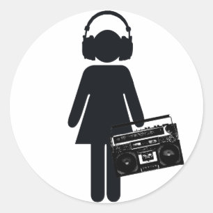 Adesivo Redondo Melómano