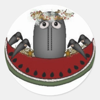 Adesivo Redondo Melon & Crows Sticker