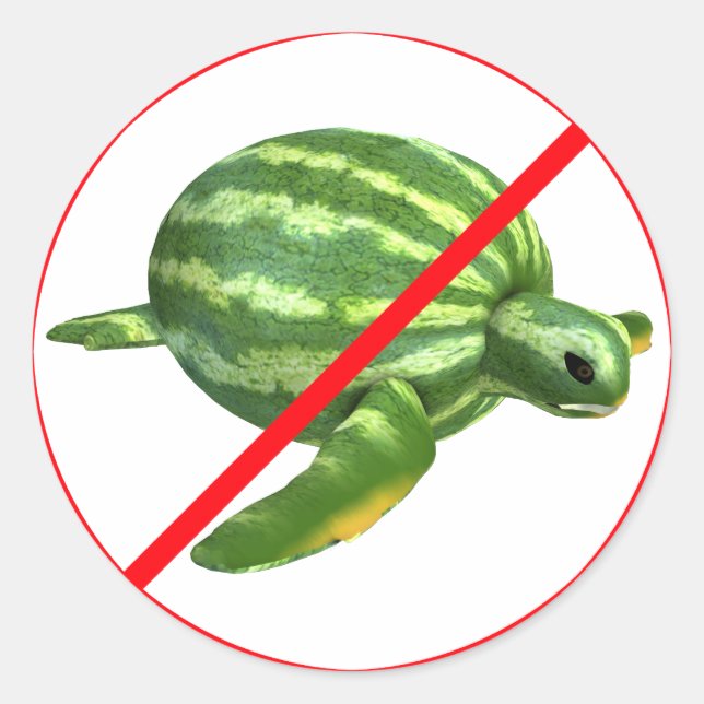 Adesivo Redondo Melonturtes Proibidas! (Frente)
