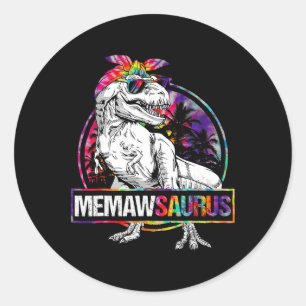 Adesivo Redondo Memawsaurus Dinossauro Memaw Saurus Família Corres