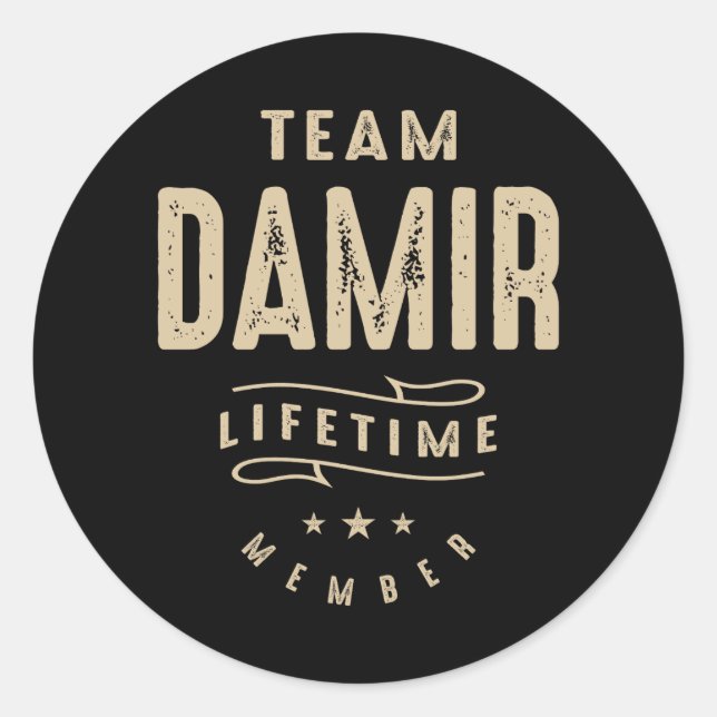 Adesivo Redondo Membro da Lifetime do Team Damir (Frente)
