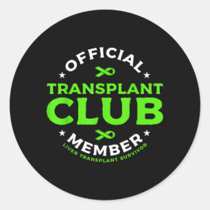 Adesivo Redondo Membro do Clube de Transplante Sobrevivente de Tra