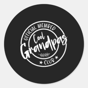 Adesivo Redondo Membro Oficial Do legal Grandpas Club, Vintage Par