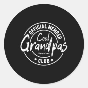 Adesivo Redondo Membro oficial Legal Grandpas Club Funny Padres D