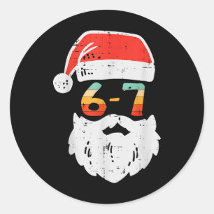Adesivo Redondo Meme 67 Papai Noel Xmas Seis Sete Natal Adolescent