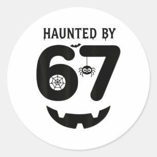 Adesivo Redondo Meme 6 7 Italian Brainrot Fantasia de Halloween As