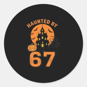 Adesivo Redondo Meme Assustador de Halloween 67 Seis Sete 1 (1)