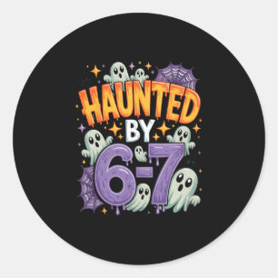 Adesivo Redondo Meme Assustador de Halloween 67 Seis Sete 1 (25) 