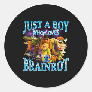 Adesivo Redondo Meme da Internet do Amante do Brainrot Italiano