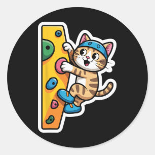 Adesivo Redondo Meme da Parede de Escalada do Gato