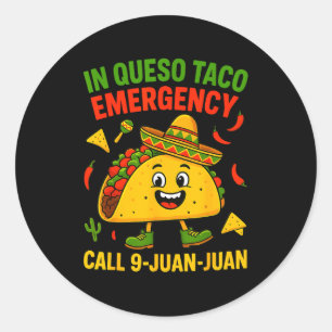 Adesivo Redondo Meme de frase engraçada cinco de mayo taco mexican