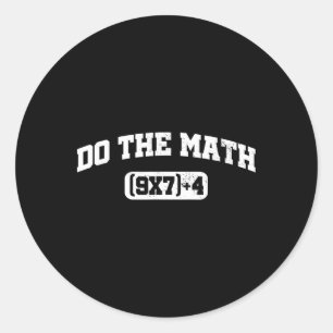 Adesivo Redondo Meme de Matemática, Meme de Matemática 67, Profess