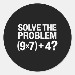 Adesivo Redondo Meme Divertido 67 Pemdas Professor de Matemática B
