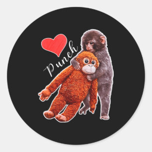 Adesivo Redondo Meme do macaco bebê socando
