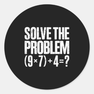 Adesivo Redondo Meme engraçado 67 Pemdas Professor de matemática B