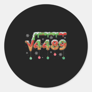 Adesivo Redondo Meme engraçado de Natal 67 Raiz quadrada 4489 Gíri