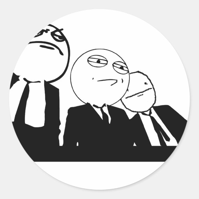 Adesivo Redondo meme gang (Frente)