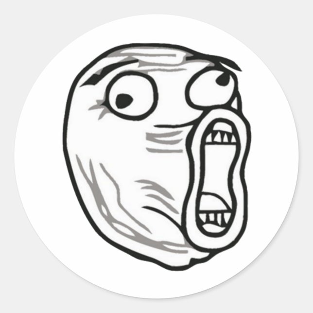 ADESIVO REDONDO MEME LOL (Frente)