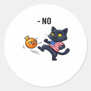 Adesivo Redondo Meme Político Engraçado Sem Design de Gato