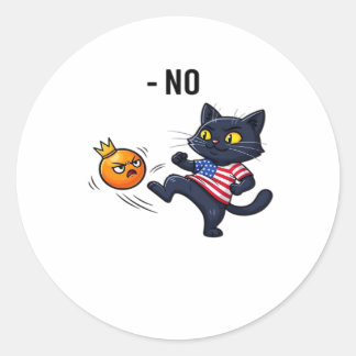 Adesivo Redondo Meme Político Engraçado Sem Design de Gato