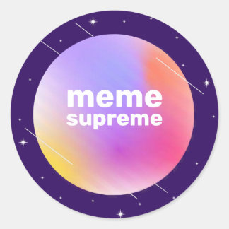 Adesivo Redondo Meme Supremo Vaporwave