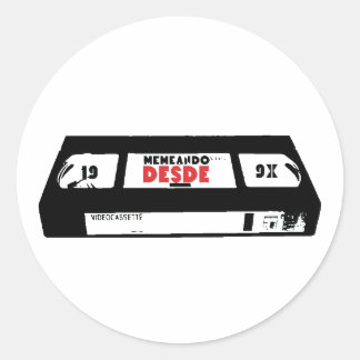 Adesivo Redondo Memeando Desde 199X Herança Hispânica Retroativa M