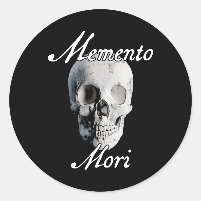 Adesivo Redondo Memento Mori (Frente)