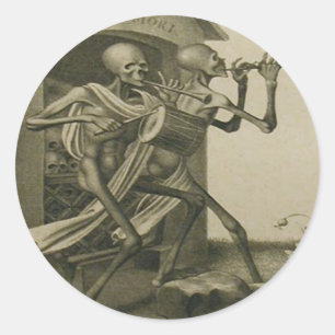 Adesivo Redondo Memento Mori