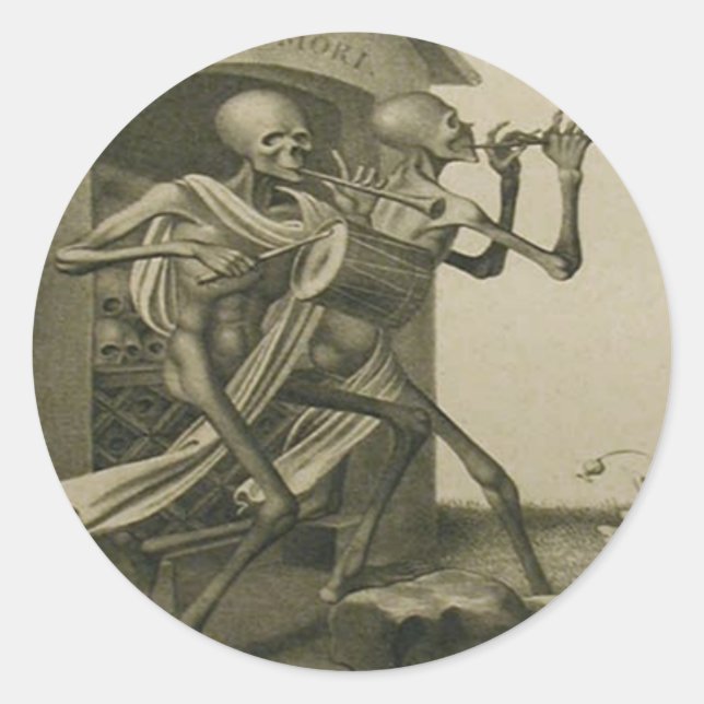 Adesivo Redondo Memento Mori (Frente)