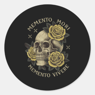 Adesivo Redondo Memento Mori Memento Vivere - Filosofia &amp; Lat