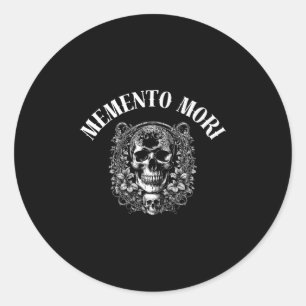Adesivo Redondo Memento Mori Stoic Citação Para Lembrar A Morte Ph
