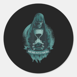 Adesivo Redondo Memento Mori Stoic Latino Stoicismo Filosofia Reme