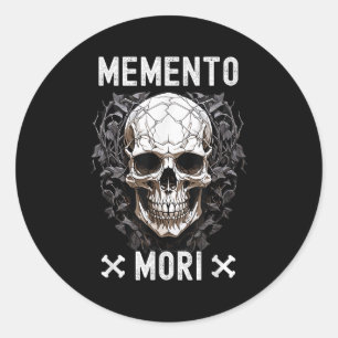 Adesivo Redondo Memento Mori Stoic Mortalidade Stoicismo Filosofia