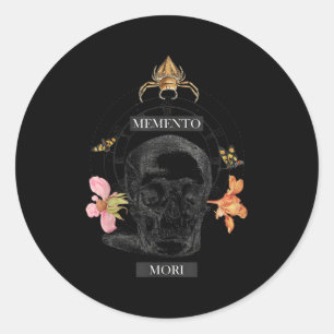 Adesivo Redondo Memento Mori Stoicismo Filosofia Stoic