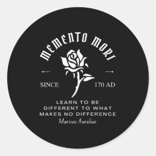 Adesivo Redondo Memento Mori Stoicismo Marcus Aurelius Stoic Philo