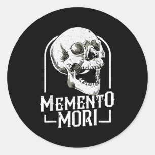 Adesivo Redondo Memento Mori Stoicismo Mortalidade Filosofia Q