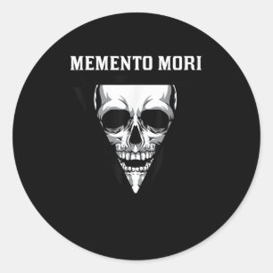 Adesivo Redondo Memento Mortalidade Estoico Filosofia Estoicismo Q