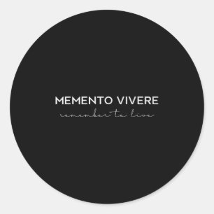 Adesivo Redondo Memento Vivere Lembra De Viver Filosofia Latim Q