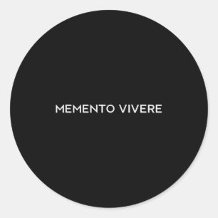 Adesivo Redondo Memento Vivere Lembra De Viver Filosofia Latim Q