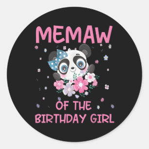 Adesivo Redondo Memória Da Família Panda Bear Py