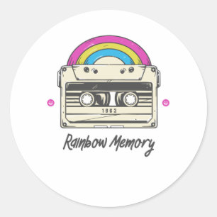 Adesivo Redondo Memória do Rainbow