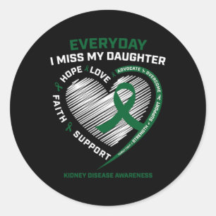 Adesivo Redondo Memória Presente Perde Minha Filha Doença Renal Aw